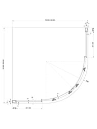 ������� ������ RAVAK BLIX BLCP4-80 SABINA (800�800�1750) ���������� �����, ������, �����+�����,