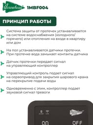 Комплект системы защиты от протечек ARROWHEAD с беспроводными датчиками, 1"