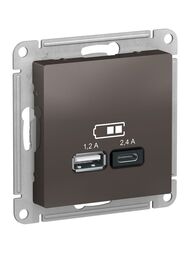 ������� Systeme Electric ATLASDESIGN USB A+�, 5�/2,4�, 2�5�/1,2�, ��������, ����� ATN000639