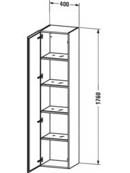 ����� Duravit L-Cube (400�1760�363) ���������, 4 �����, ����� �����, ����, ���� ����. LC1180L1313