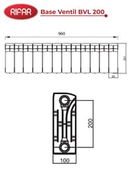 �������� ��������������� Rifar Base Ventil BVL 200 ������ ����� �����������, 12 ������, 1200 ��