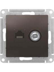 ������� Systeme Electric ATLASDESIGN ������� ������������+�� RJ45+TV ��������� 5E ����� ATN000689