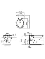 ������ ��������� Roca Victoria 540, Rimless 34639300Y