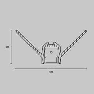 ����������� ������� ������������ Led Strip �������� ������� 50�22, �������, 2 �, ALM-5022-S-2M