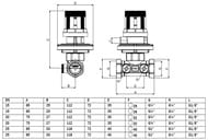 Регулятор перепада давлений VALTEC 1/2" 250-600 mBar, с запорно-регулиров, клапаном VT.040.G.60004