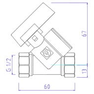 Кран шаровой 1/2" ВН.-ВН. VALTEC BASE с цельным корпусом, VT.290.N.04
