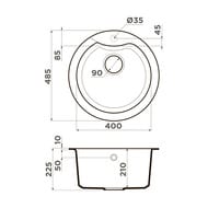 ����� Omoikiri YASUGATA 48R-BL d485��, �������, �������, ����������, ������ 4993130