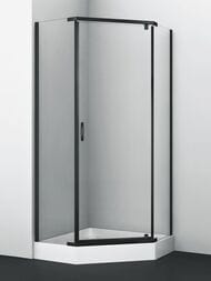 Душевой уголок WasserKRAFT Wiese 900x900x2000 стекло прозрачное/профиль черный 84P11