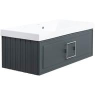 Тумба под раковину La Fenice Cubo Grigio 100 см (976х469х350) серая матовая FNC-01-CUB-G-100