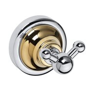 Крючок двойной Bemeta Retro (Ретро) 144206038, золото+хром — миниатюра 1