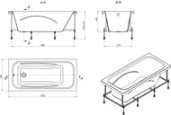 Монтажный комплект для ванны Roca LINE 150х70 ZRU9302983