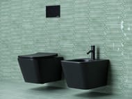 %Унитаз подвесной Ceramicanova Metric Rimless 510х345х340 безободковый,с сиденьем,черный мат.CN3007MB
