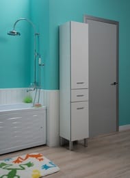 Пенал Aquanet Верона 35 R (350х2000х339) напольный, 1 ящик, 2 дверцы, белый акрил 178970