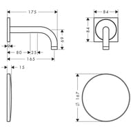  Axor Uno 38119000    ,  165 , 