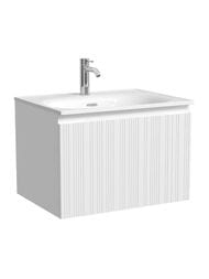 Тумба под раковину Sancos Code CD60W 590х453х400 подвесная, c 1-им ящиком, цвет: Белый