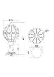 ����������� ���������� Maytoni Via (���) O024FL-01G, E27�1 60�� IP 44, ������