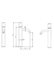 Смеситель для раковины Boheme Stick 122-NB-MR-GR однозахватный, высокий, никель с мраморной ручкой — изображение 2