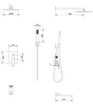 Душевой комплект Vincea Пуро (Puro) VSFW-5P1GM встраиваемый, 3 режима, вороненая сталь — изображение 4