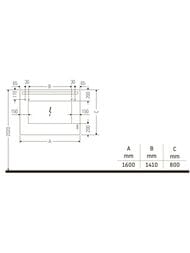 ������� Duravit Luv 1600�800 ��������� ����������, ������, ��������, ��������� LU966000000