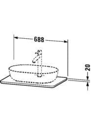 ���������� Duravit Luv 688�475�20 �����, 1 �����, ���� �������� LU946502525