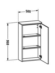 ���� Duravit XSquare 500�896�236 ���������, ����� ������, 2 �����, ����� ������ XS1303R2222