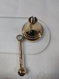 Уценка! Полка Sturm Luxury Victoria 600мм, стекло прозрачное, держатели золото LUX-VIC-CL1213-GL