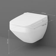 Унитаз подвесной AM.PM Inspire 2.0 безободковый + Электронная крышка-биде TouchReel CCC50A1700SC