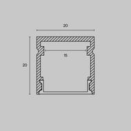 ����������� ������� ��������� Led Strip 20�20, �������, 2 �, ALM-2020-S-2M