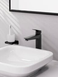 Смеситель Hansgrohe Logis для умывальника, излив 190 мм, с донным клапаном, черный мат. 71090670 — изображение 2