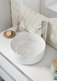Roca INSPIRA ROUND Умывальник накладной (370х370х169) слив-перелив, белый A327523000