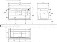 ����� ��� ���������� Villeroy & Boch LEGATO (1000�550�500) ���������, 2 �����, ����� B68100DH