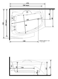 ����� Gruppo Treesse Matrix Slim V7631 1700�1380�720 CrystalTech, �������, ���������, �������
