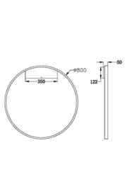 ��������� ���������� Maytoni Rim (���) MOD058WL-L50B3K, 3000K, 51��, 120�, IP20, LED, ������