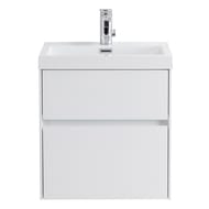 Тумба под раковину BelBagno PIETRA MINI (500х400х615) 2 ящика, Bianco Lucido MINI-500AS-2C-SO-BL