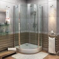 Уголок душевой GOOD DOOR BAS PANDORA R-90-C-CH (90х90) полукруглый, без поддона