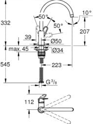 ��������� Grohe BauFlow 31538001 ��� �����, ������� �����, ����