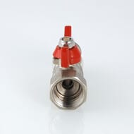 Кран шаровый 16х1/2''В VALTEC BASE под пресс, красная бабочка VT.242.N.1604