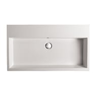 Раковина Globo Stone (800х500х140) подвесная/накладная, без отверстия под смеситель, белая SCQ81BI