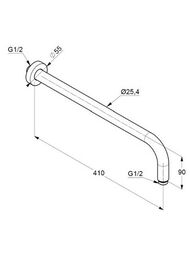 ��������� KLUDI A-QA ��� �������� ���� 400��, ���������, ���������� 55��, �����/���� 6651491-00