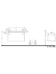 ����� ��� �������� Duravit D-Neo 800�550�644��, ���������, 2 �����, ������ ������� DE4967004490000