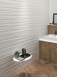   Atlas Concorde 3D Wall Design Ribbon White Matt (400800) , 8SBW (..)