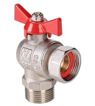 Кран шаровый 1/2"ВН VALTEC BASE угловой с накидной гайкой, короткий, VT.267.NS.0404