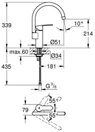  Grohe EuroStyle Cosmopolitan 30221002   ,  , 