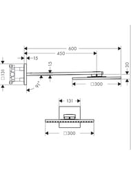 ������� ��� Axor ShowerSolutions 35318250 (300�300) ���������, 2 �������, ���������, ������� ������