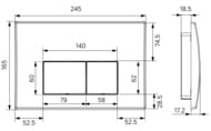 Инсталляция IDDIS Profix, клавиша смыва Optima Home хром, для подвесного унитаза OPH00GCi32K