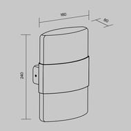 ��������� ���������� Maytoni Rom (���) O442WL-L12GF3K, 3000K 12�� IP 54, ������