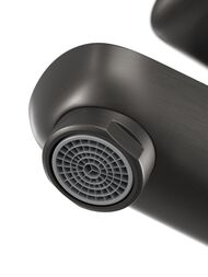 Смеситель для раковины ESKO Lagos Gun Metal LG26GM однозахватный, низкий излив, цвет: темно-серый — изображение 5