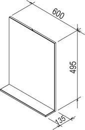 ������� � ������ RAVAK Rosa II (600�135�780) ����� X000000930