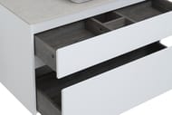 Тумба под раковину Aquanet Nova Lite 100 242581 (966х435х562) подвесная, 2 ящика, белый глянец