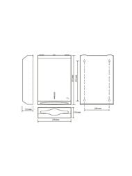 Bemeta Hotel Диспенсер для бумажных полотенец, 350 мм, нерж.сталь, белый 113103044 — изображение 2